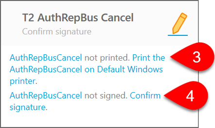 Screen Capture: Confirm Signature AuthRepBus Cancel