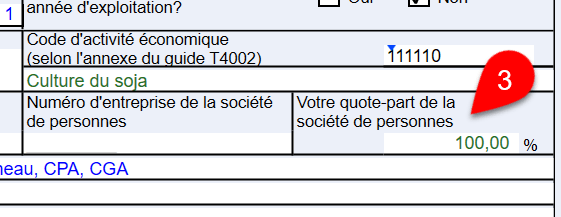 Capture d’écran :T2042 avec partenariat de 100 %