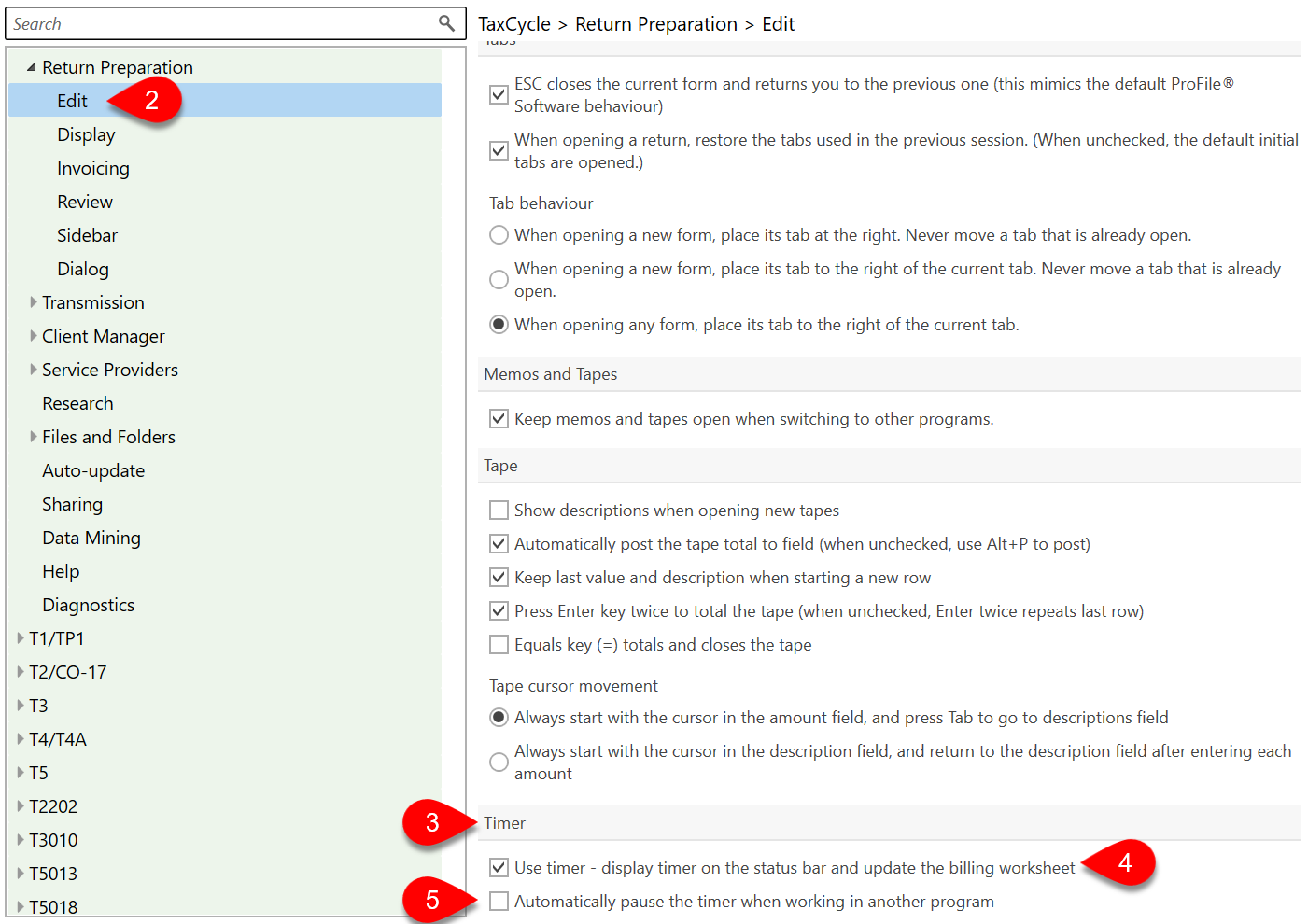 Screen Capture: Set timer options