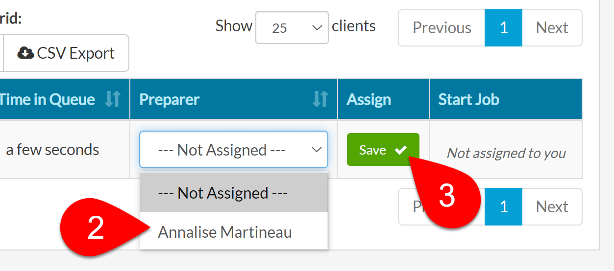 Screen Capture: Save Assignment