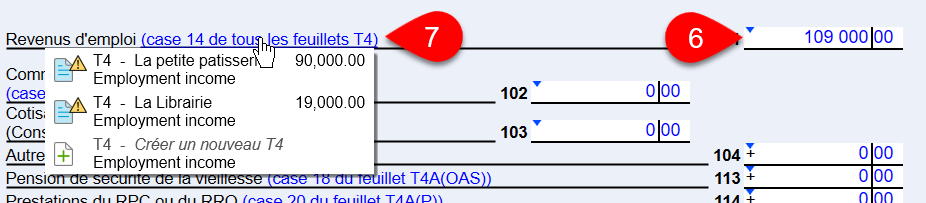 Image : navigation avec des liens bleus