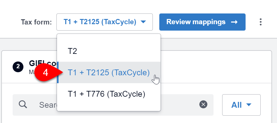 T1 + T2125 (TaxCycle)