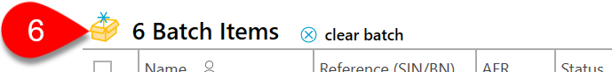 Screen Capture: Client Manager batch box