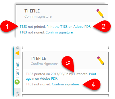 Confirm the signature of the T183