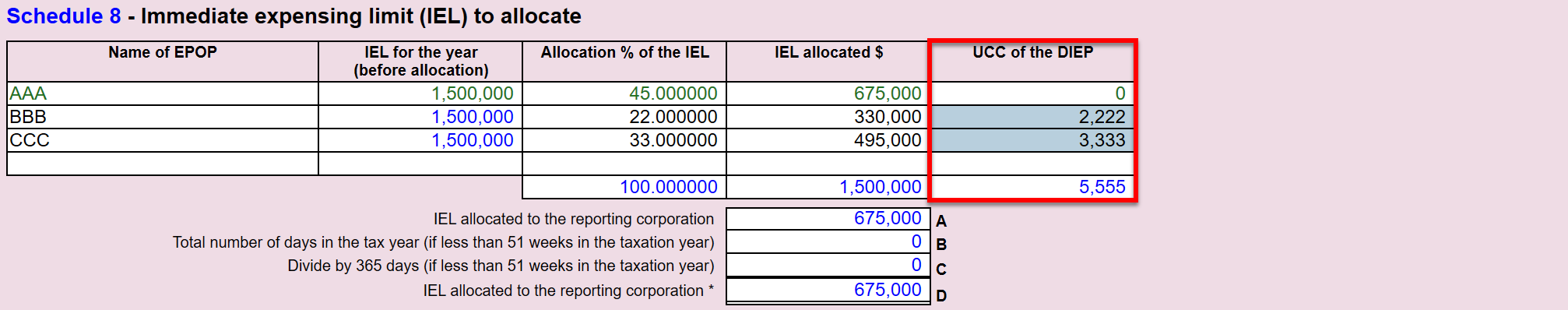 Screen Capture: UCC of the DIEP