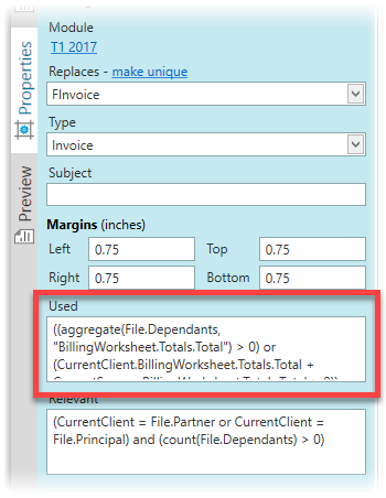 Used condition on FInvoice