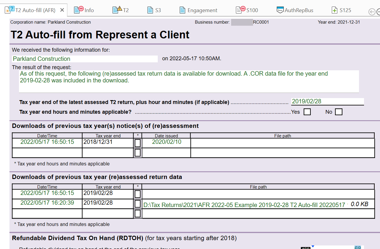 Screen Capture: T2 Auto-fill worksheet