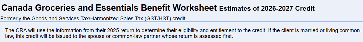 Screen Capture: Canada Groceries and Essentials Benefit Worksheet