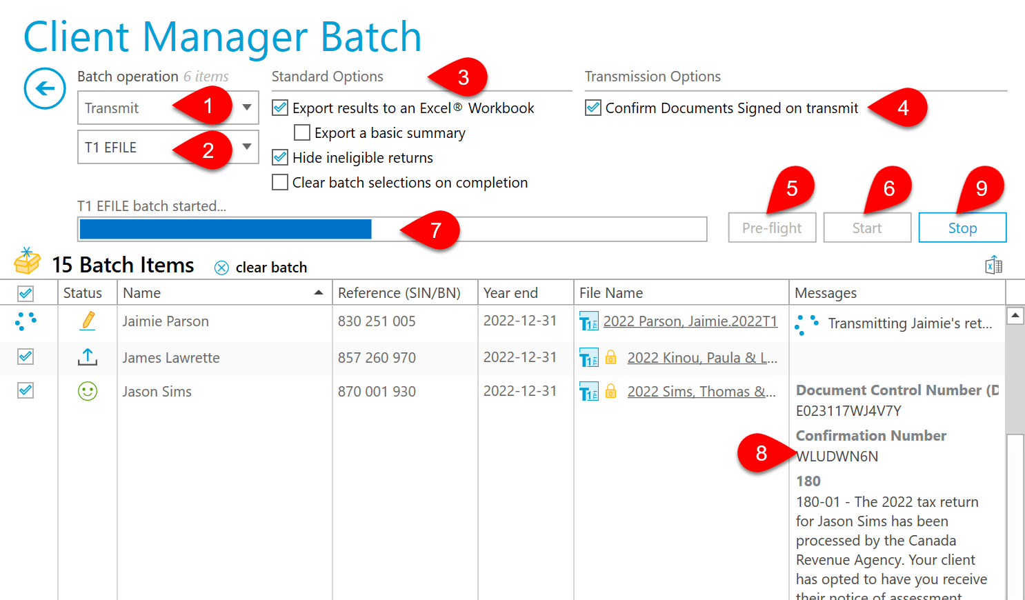 Screen Capture: Client Manager Batch