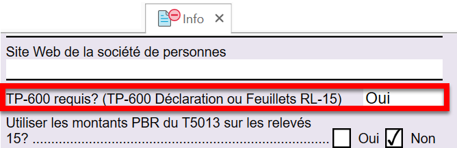 Capture d'écran : TP-600 question on the Info worksheet