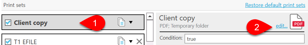 Screen Capture: Edit Printer or Output