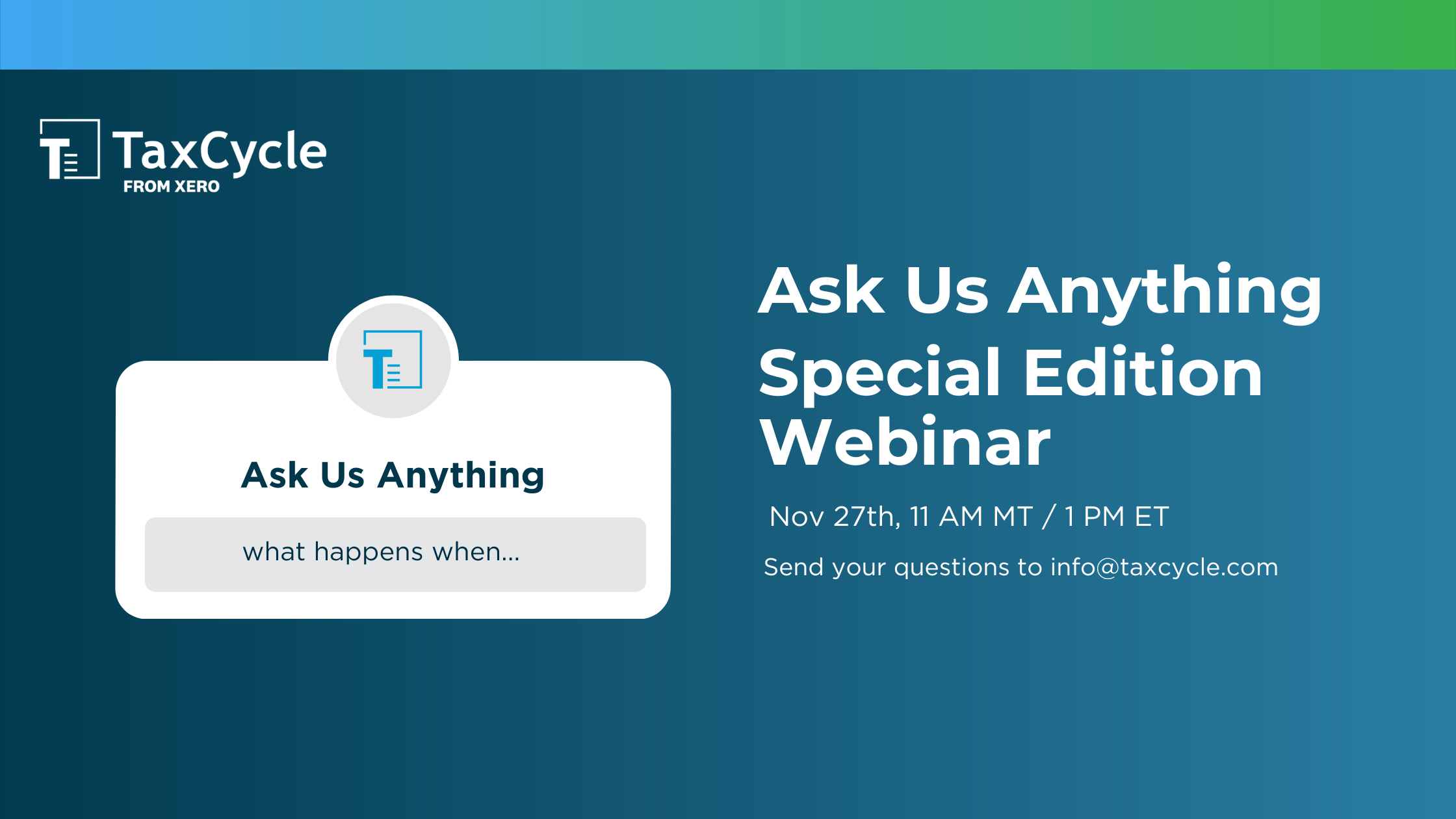 Ask Us Anything Webinar