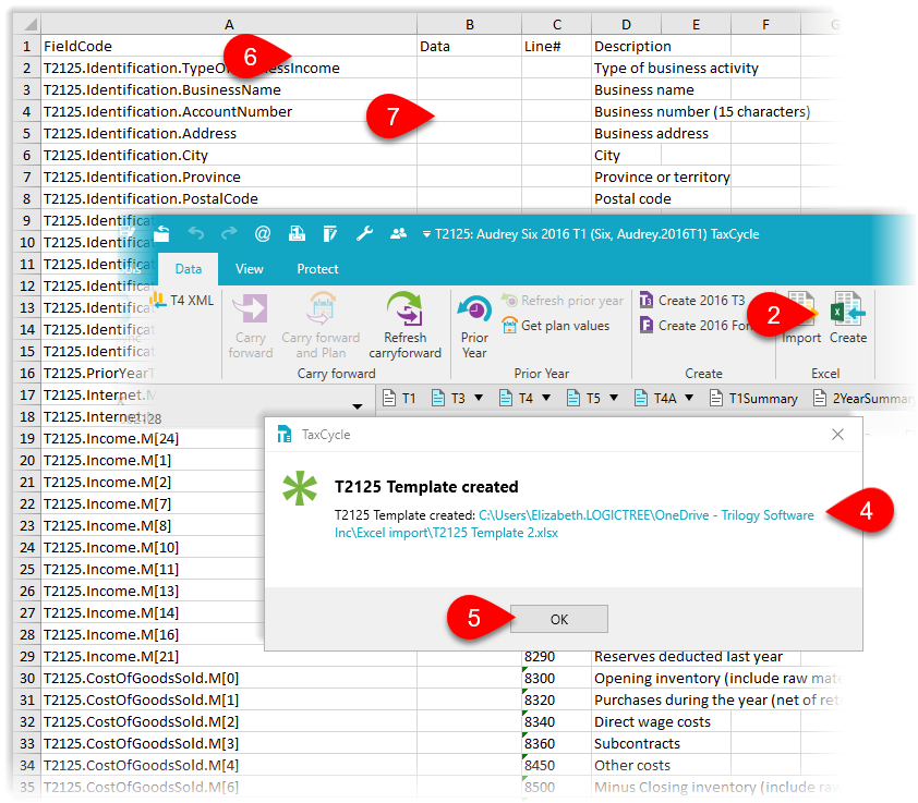 Create an Excel template from any form