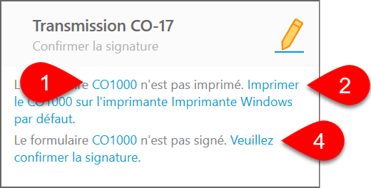 Screen Capture: Confirm Signature CO1000