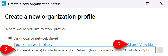 Screen Capture: Share options on network