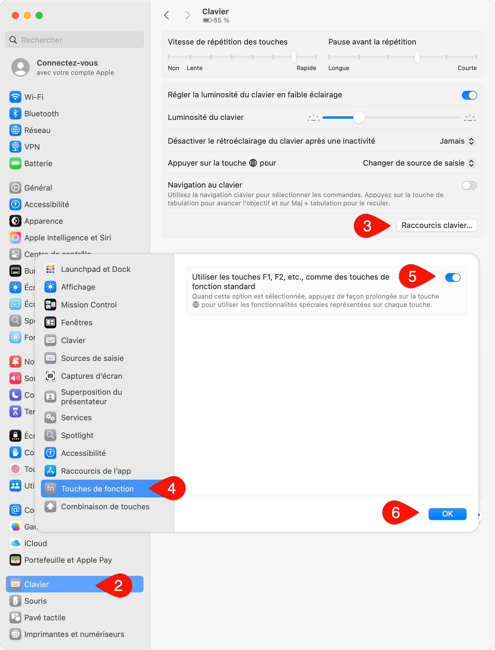 Mac function key settings