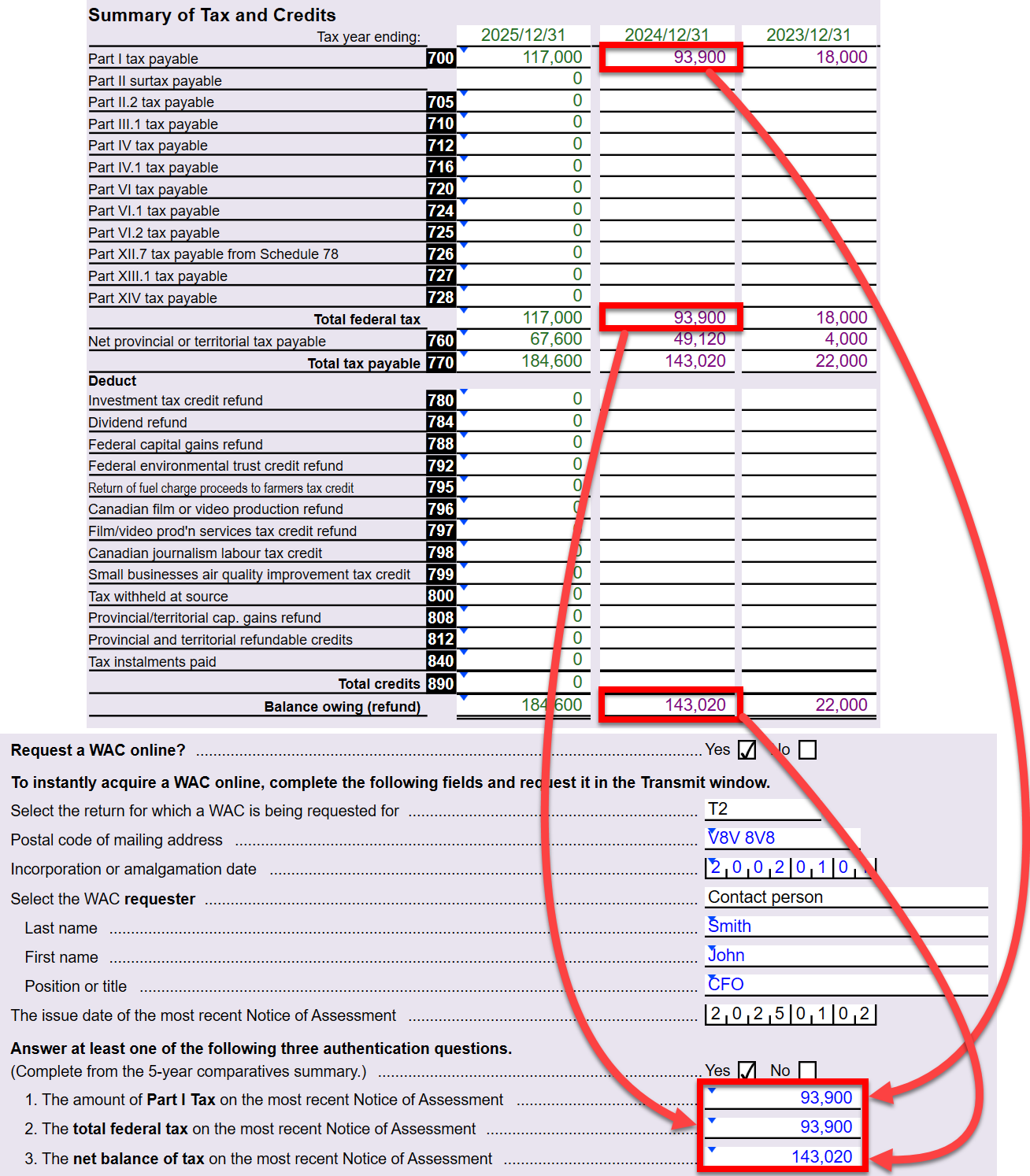 Screen Capture: Authentication questions