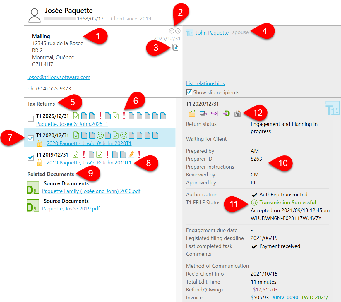 Detailed preview in the Client Manager
