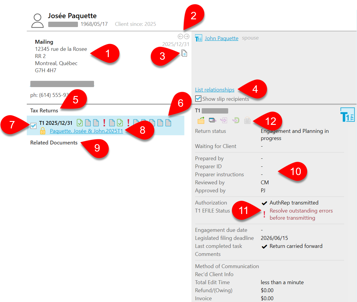 Detailed preview in the Client Manager