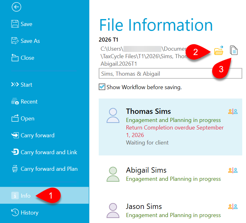 Screen Capture: View File Information