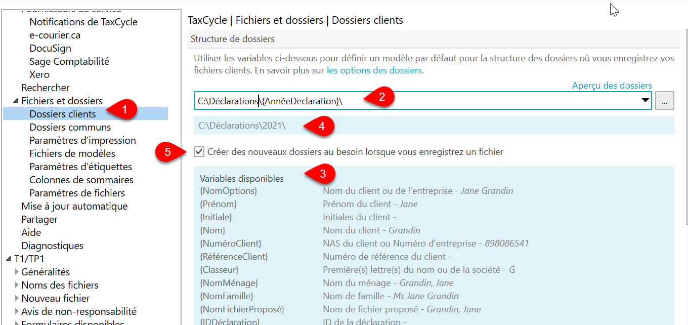 fichiers et dossiers