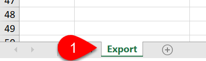 Screen Capture: Export Tab
