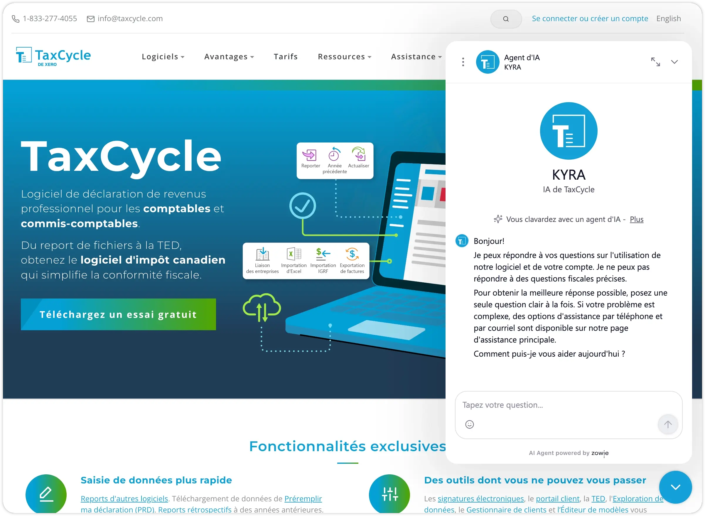 KYRA : le nouvel assistant virtuel d'IA de TaxCycle