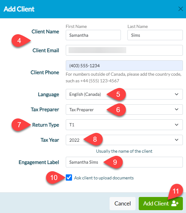 Add/Invite a Client to TaxFolder - TaxCycle
