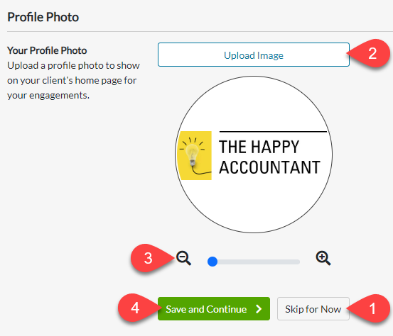 Screen Capture: TaxFolder Upload Profile Photo