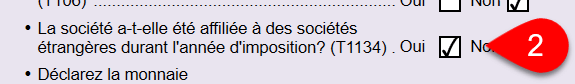 Capture d’écran : Question T1134 sur la grille de calcul Info