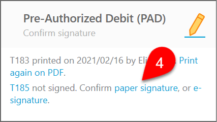 Screen Capture: Confirm Signature Step