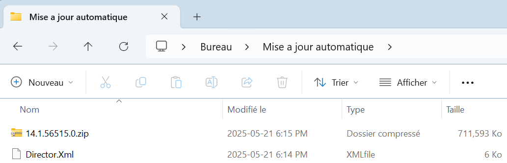 Capture d'écran : Dossier