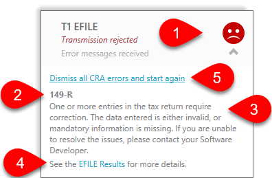 Rejected EFILE transmission