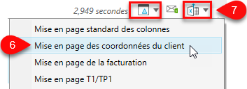 Mise en page des coordonnées des clients