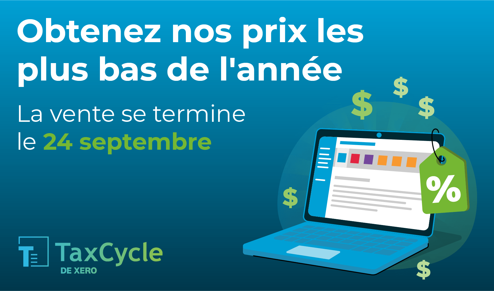 La vente se termine le 24 septembre