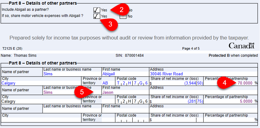 Allocate income to spouse or partner