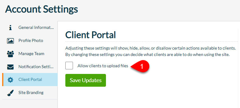 Allow clients to upload documents