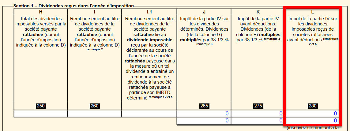 Schedule 3, Part 1, Column L