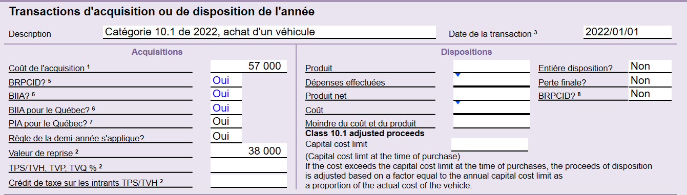 Capture d'écran : Achat d'un véhicule de catégorie 10.1