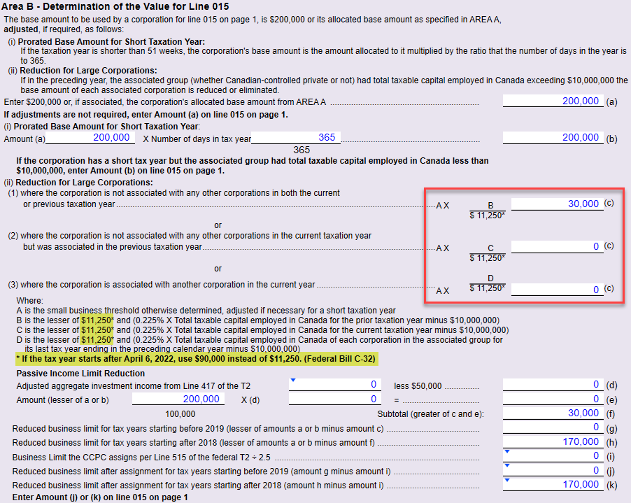 Screen Capture: AT1 Schedule 1 Page 2