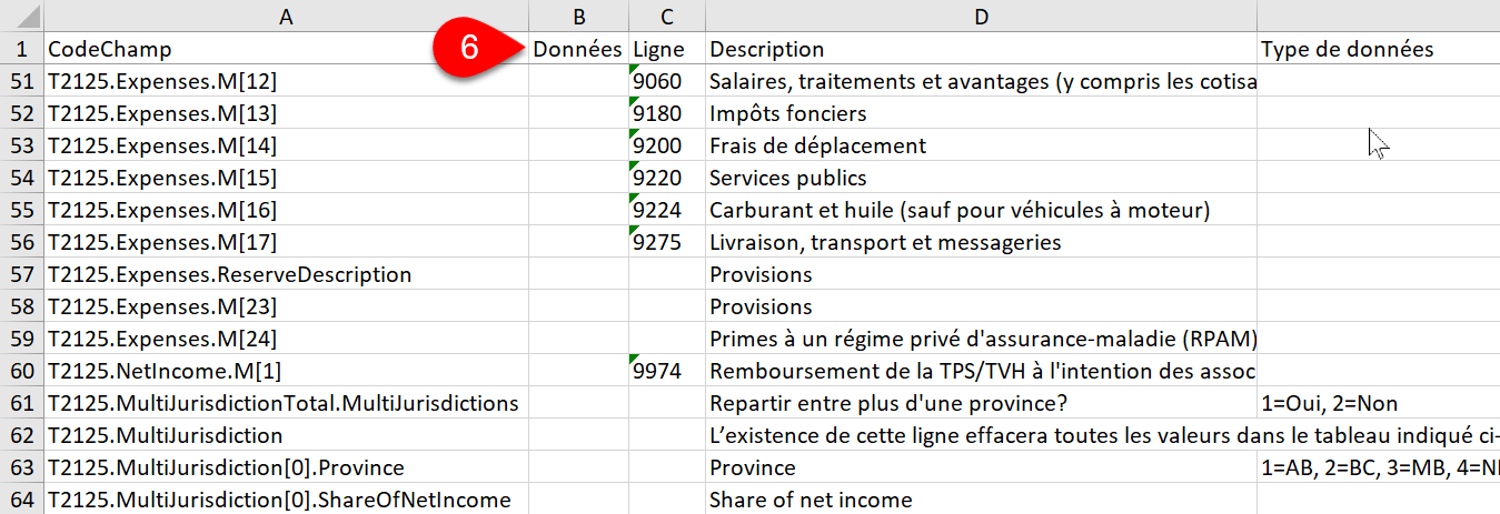 Screen Capture: Excel Columns