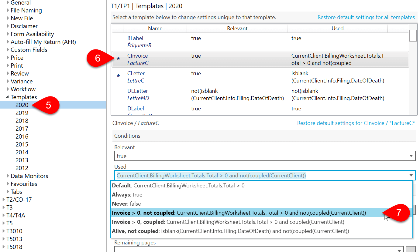 Screen Capture: CInvoice - Invoice > 0, not coupled