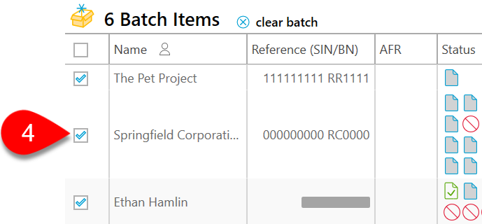Screen Capture: Add to batch from list view