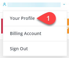 Screen Capture: Click Your Profile to access your TaxCycle Account settings