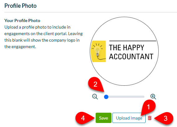 Screen Capture: TaxFolder Upload a Profile Photo