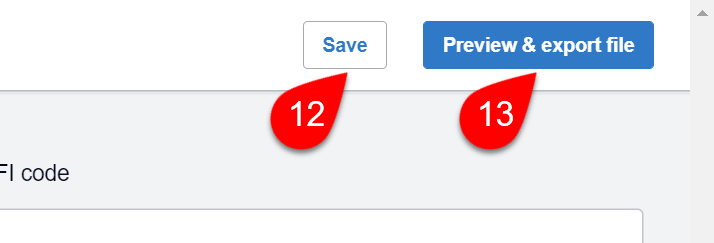 Screen Capture: Save and Preview Buttons in Xero