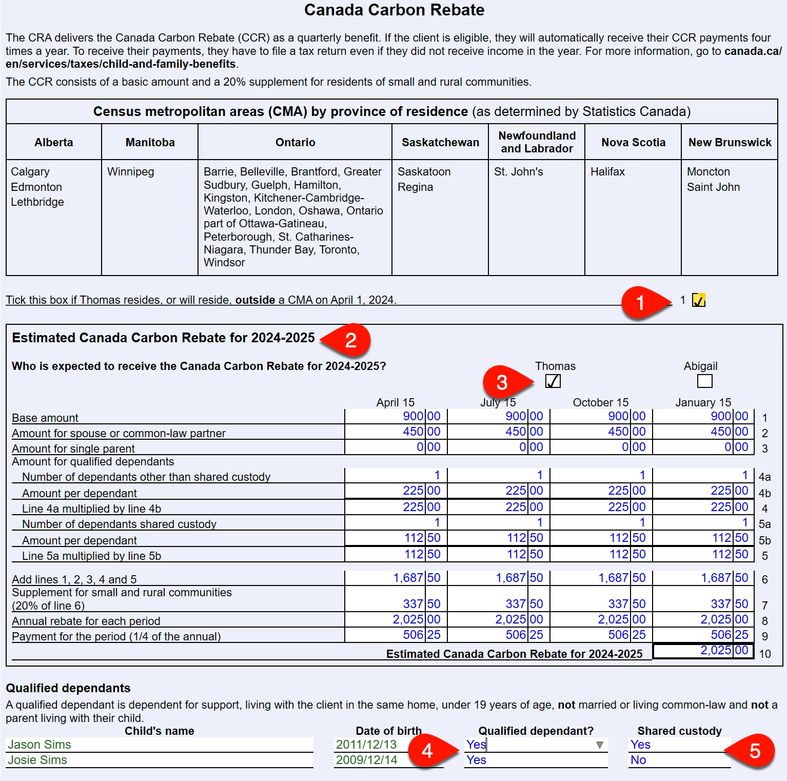 Canada Carbon Rebate (CCR) TaxCycle