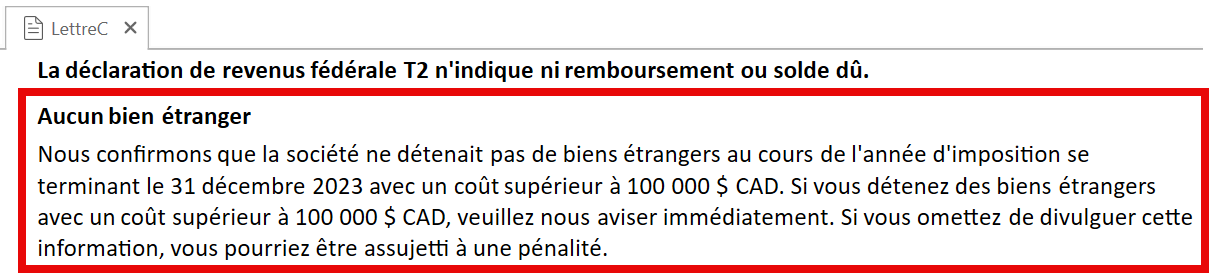 Capture d’écran : Paragaphe relatif à la résidence sur la LettreC