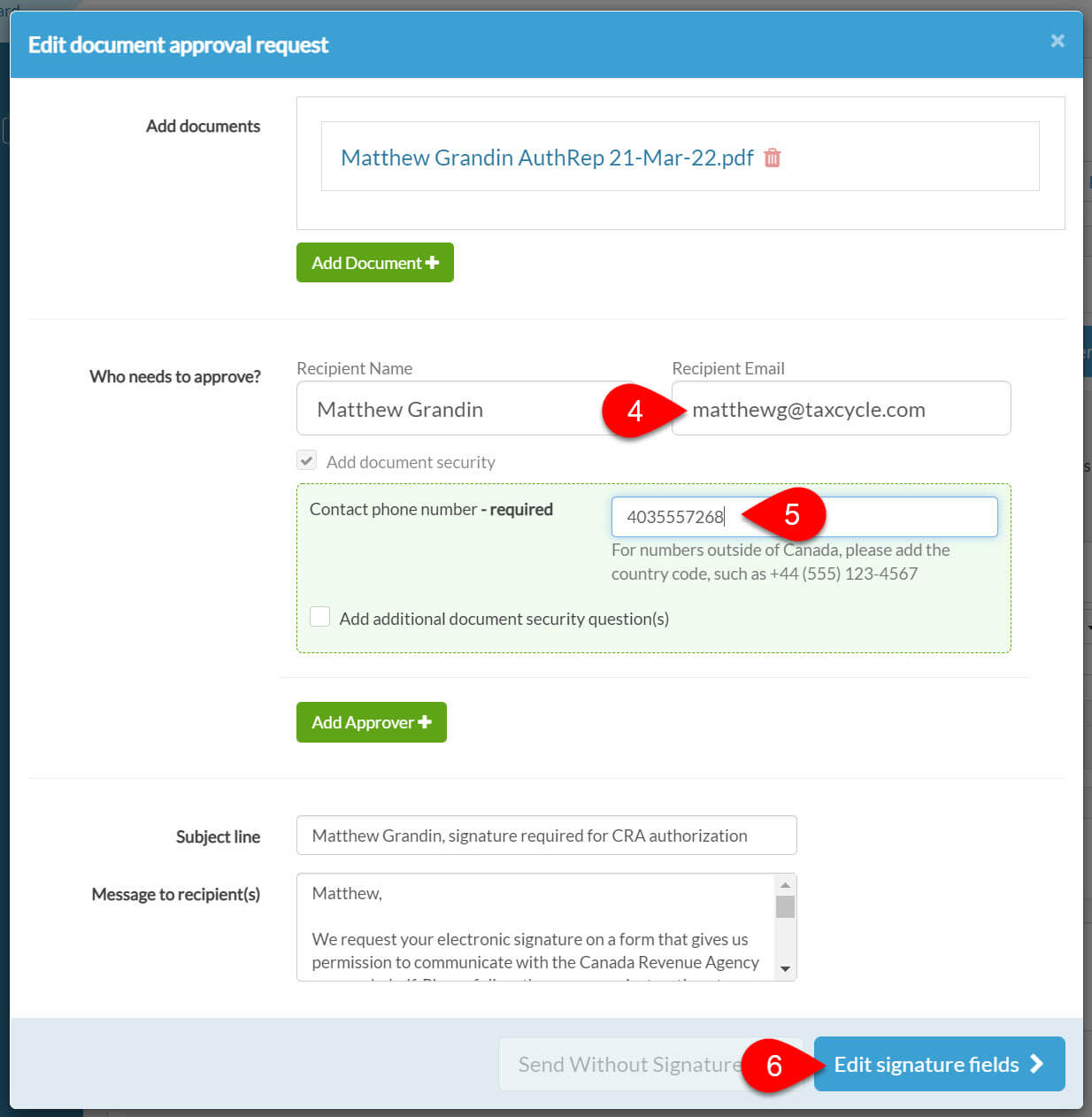 Updating Client Email and Phone Number in TaxFolder - TaxCycle