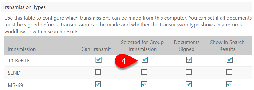 Selected for group transmission